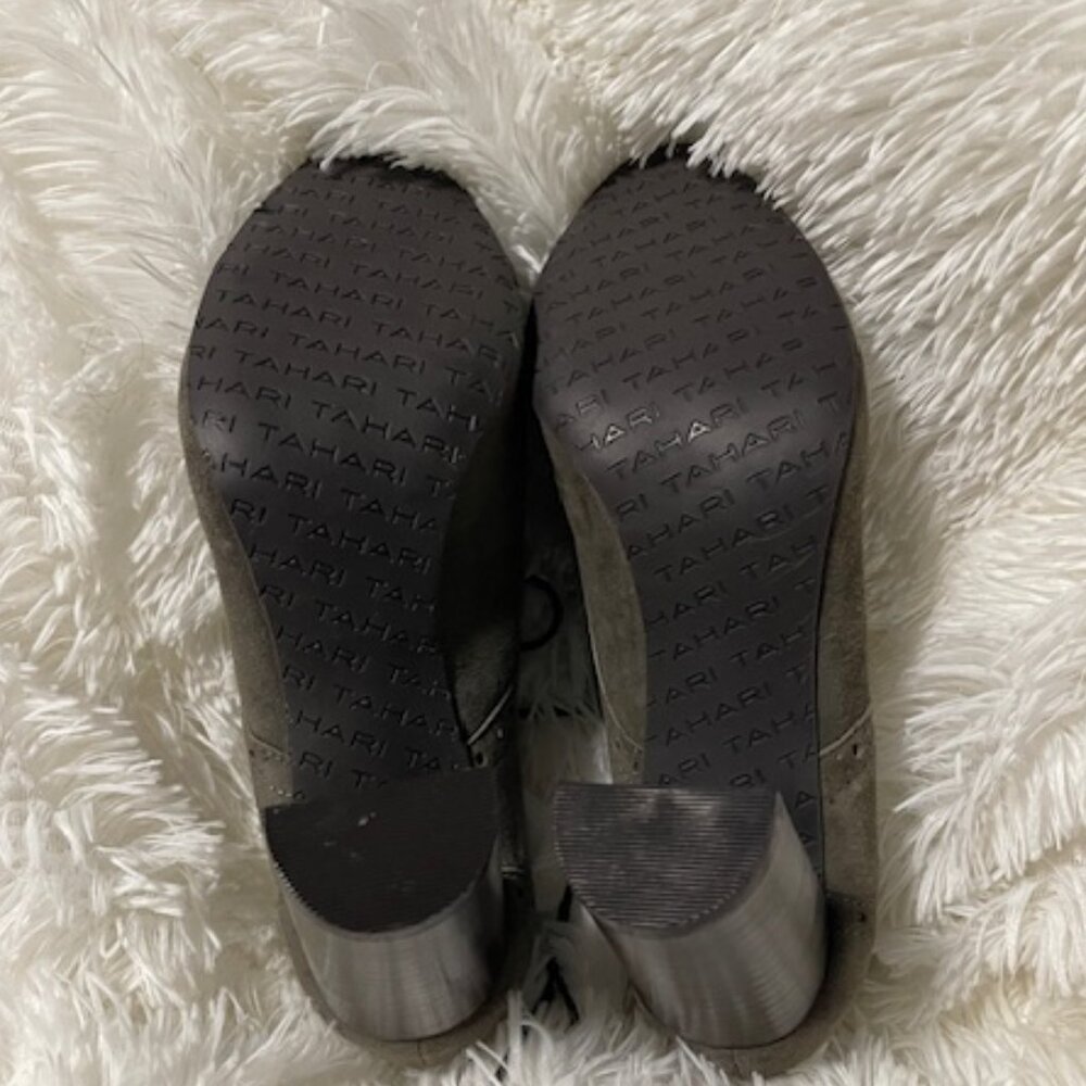 Tahari Lace up Suede Booties Size 7 - Picture 8 of 10